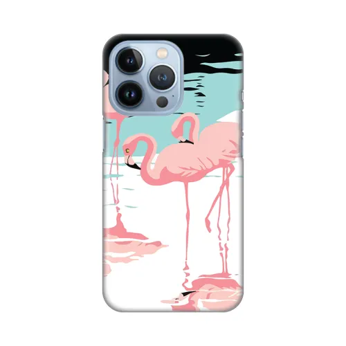 Silikonska futrola - maska print za iPhone 13 Pro 6.1 Pink Flamingos.