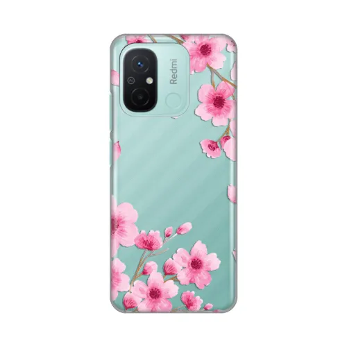 Silikonska futrola - maska print Skin za Xiaomi Redmi 12C Rose flowers.