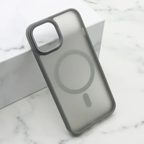 Futrola - maska SILKY MAGSAFE II za iPhone 13 (6.1) siva (MS).