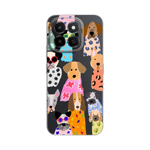 Silikonska futrola - maska print za Huawei Honor X6c Fashion Dogs.