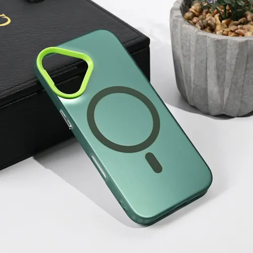 Futrola - maska Magsafe Clear za iPhone 17 6.3 zelena.