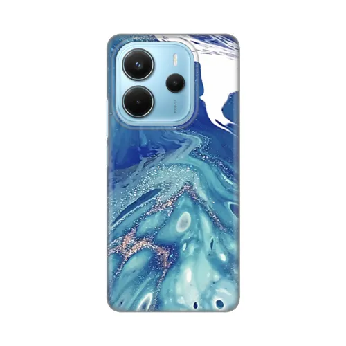 Silikonska futrola - maska print za Xiaomi Redmi Note 14 4G (SRB) Blue Marble.
