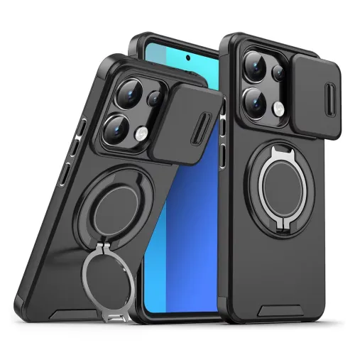 Futrola - maska CamShield Ring stand za Xiaomi Redmi Note 13 4G (EU) crna.