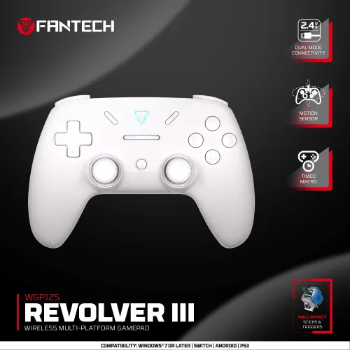 Joypad wireless Fantech WGP12S Revolver III beli.