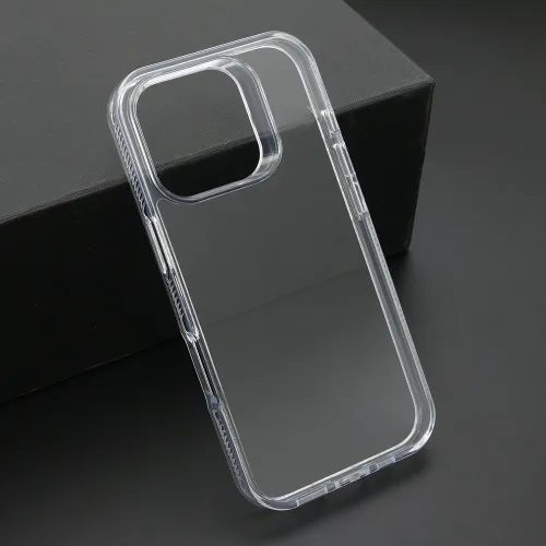 Futrola - maska COLOR FRAME za iPhone 16 Pro (6.3) srebrna (providna) (MS).