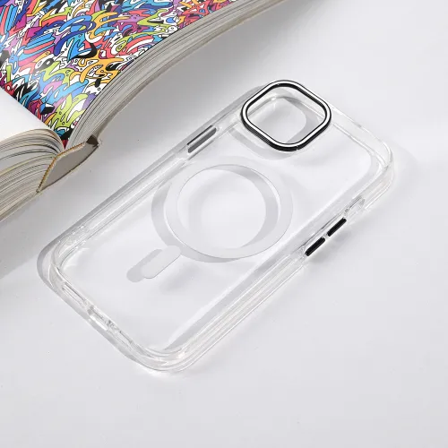 Futrola - maska Magsafe Color Pop za iPhone 15 6.1 bela.