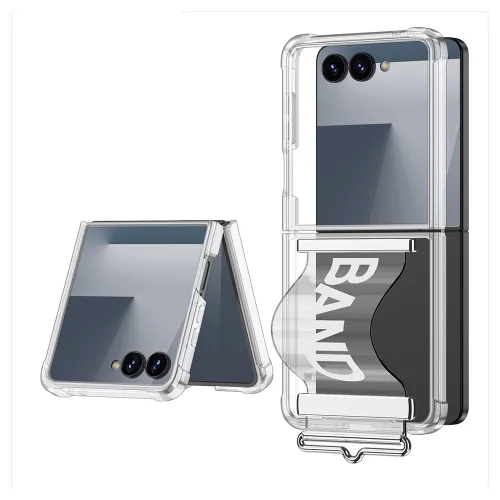 Futrola - maska CLEAR STRAP za Samsung F751B Galaxy Z Flip 7 5G bela (GKK case) (MS).