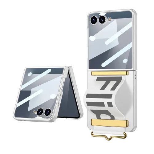 Futrola - maska STRAP CASE za Samsung F751B Galaxy Z Flip 7 5G bela (GKK case) (MS).