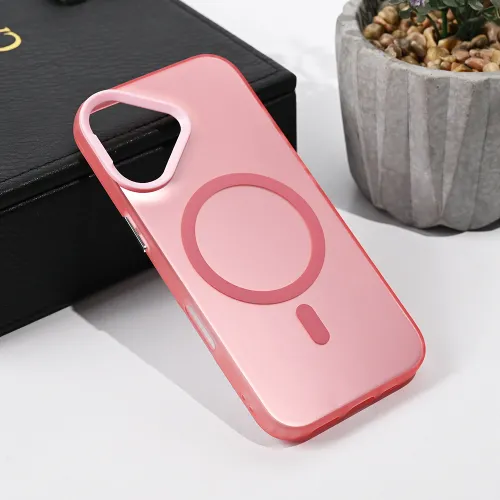 Futrola - maska Magsafe Clear za iPhone 17 6.3 roze.