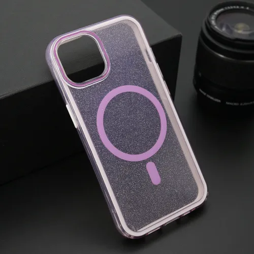 Futrola - maska CRYSTAL MagSafe za iPhone 14 (6.1) ljubicasta (MS).