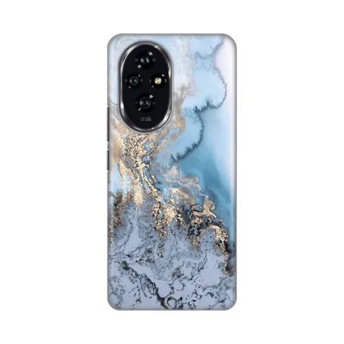 Silikonska futrola - maska print za Huawei Honor 200 Blue Gold Marble.