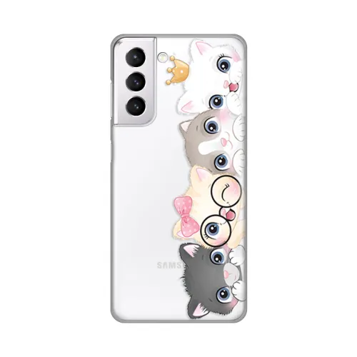Silikonska futrola - maska print Skin za Samsung G991 Galaxy S21 Cats.