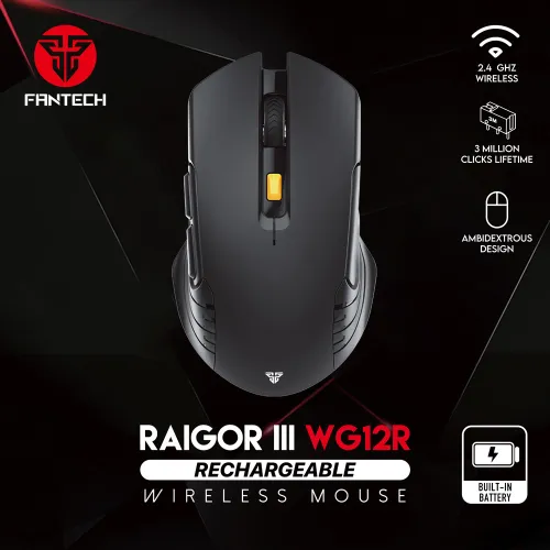 Mis Wireless Fantech WG12R raigor III crni.