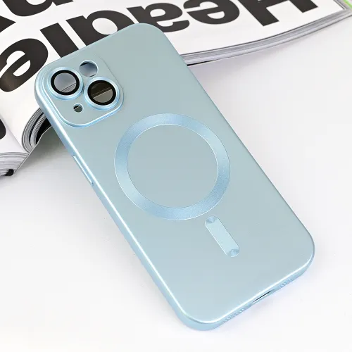 Futrola - maska Magsafe Chrome za iPhone 15 6.1 plava.