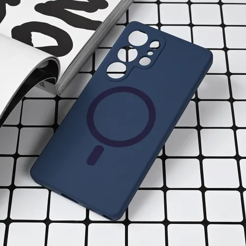 Futrola - maska Magsafe Pure color za Samsung S938 Galaxy S25 Ultra tamno plava.