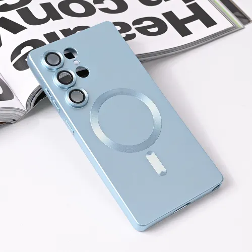 Futrola - maska Magsafe Chrome za Samsung S938 Galaxy S25 Ultra plava.