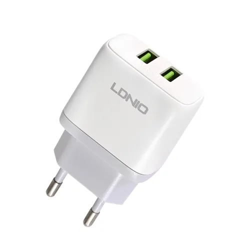 Kucni punjac LDNIO A2221 2xUSB, 12W beli.