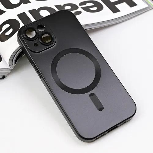 Futrola - maska Magsafe Chrome za iPhone 15 6.1 crna.