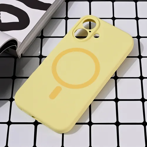 Futrola - maska Magsafe Pure color za iPhone 16 6.1 zuta.