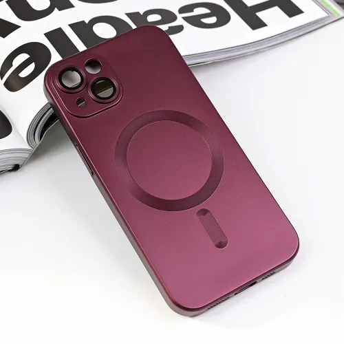 Futrola - maska Magsafe Chrome za iPhone 14 6.1 bordo.
