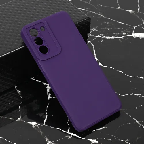 Futrola - maska Teracell Giulietta za Samsung G991 Galaxy S21 mat tamno ljubicasta.