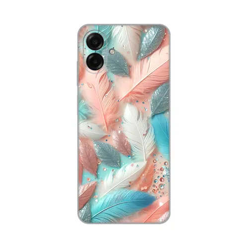 Silikonska futrola - maska print za Samsung A075F Galaxy A07 Pastel Feathers.