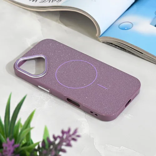 Futrola - maska Magsafe Sparkle Dust za iPhone 17 6.3 ljubicasta.