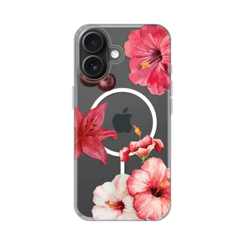 Futrola - maska print Magsafe za iPhone 16 6.1 Hibiscus.