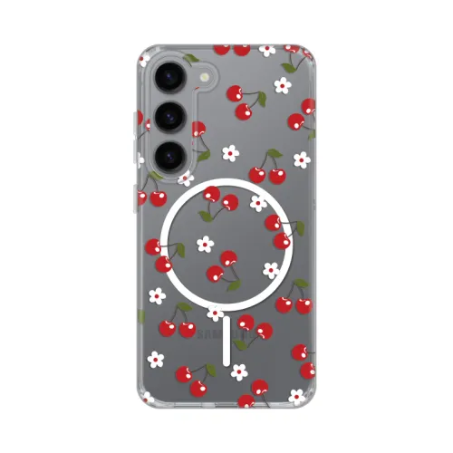 Futrola - maska print Magsafe za Samsung S911B Galaxy S23 Cute Cherries.
