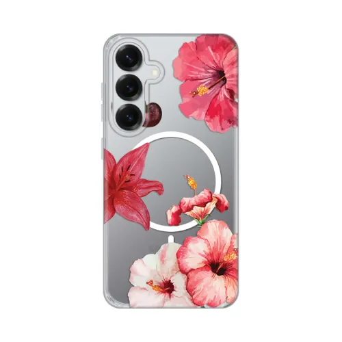 Futrola - maska print Magsafe za Samsung S931 Galaxy S25 Hibiscus.