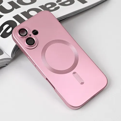 Futrola - maska Magsafe Chrome za iPhone 17 6.3 roze.