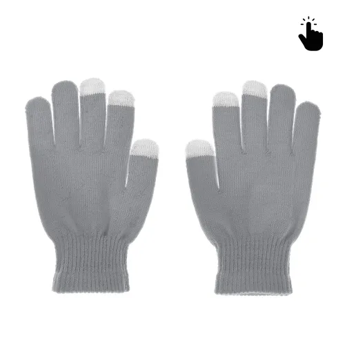 Rukavice za touchscreen RY M (22cm) sive.