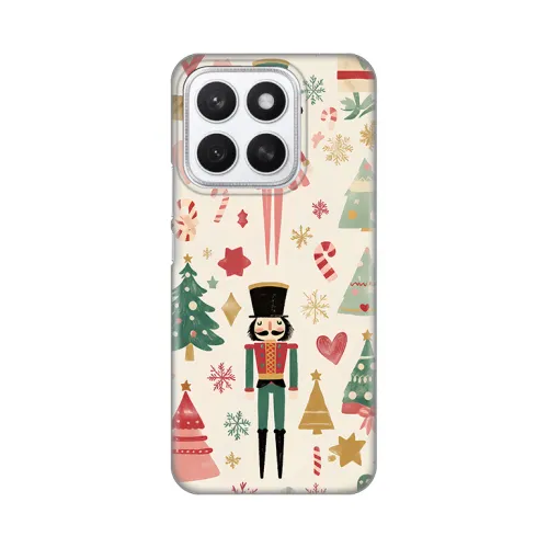 Silikonska futrola - maska print za Huawei Honor X8c Vintage Christmas.
