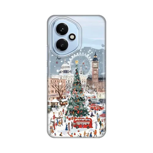 Silikonska futrola - maska print Skin za Huawei Honor 400 Christmas Town.