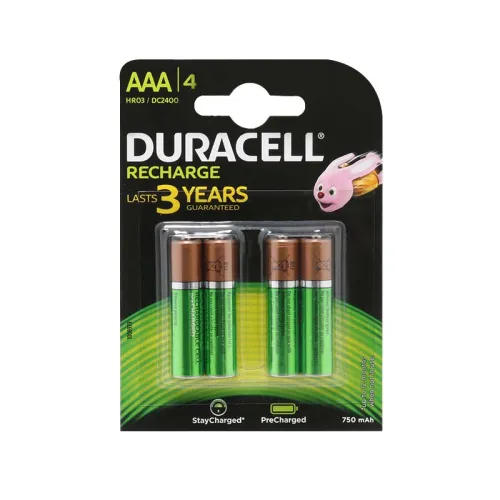 Baterija NiMh punjiva 1.2V 750mAh AAA HR03 blister 4/1 Duracell (MS).