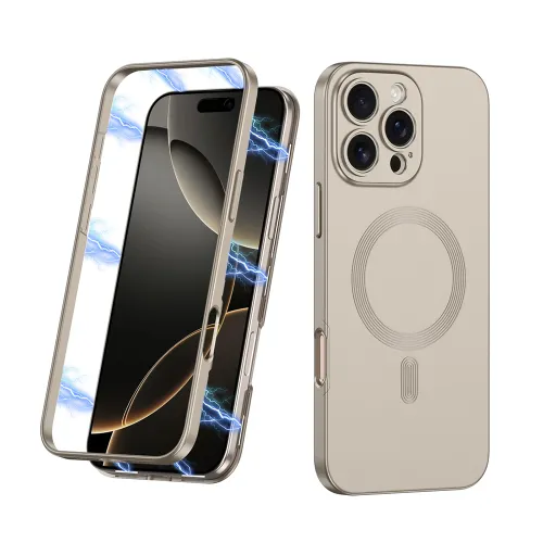 Futrola - maska 360 COLOR MagSafe za iPhone 16 Pro Max (6.9) titanijum (GKK case) (MS).