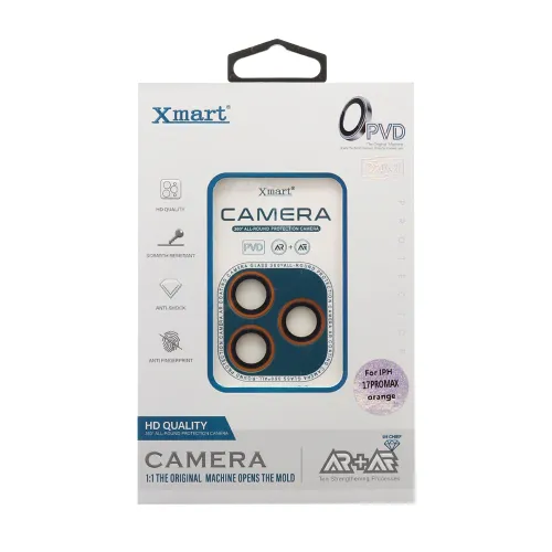 Folija za zastitu kamere X-MART PVD camera film za iPhone 17 Pro (6.3)/iPhone 17 Pro Max (6.9) narandzasta (MS).
