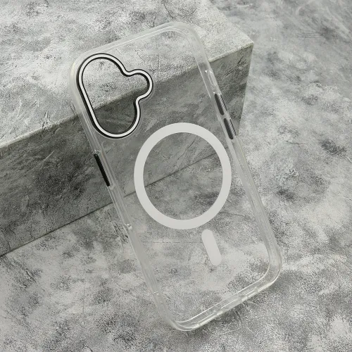 Futrola - maska COLOR RING MagSafe za iPhone 17 (6.3) bela (MS).