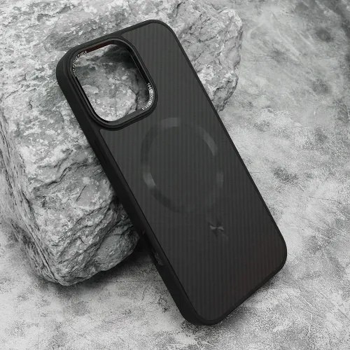 Futrola - maska CARBON MagSafe za iPhone 16 Pro Max (6.9) crna (big camera) (MS).
