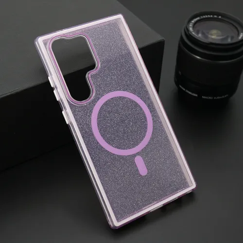 Futrola - maska CRYSTAL MagSafe za Samsung S928 Galaxy S24 Ultra 5G ljubicasta (MS).