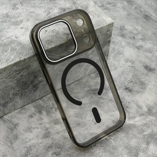 Futrola - maska COLOR RING MagSafe za iPhone 17 Pro (6.3) crna (MS).