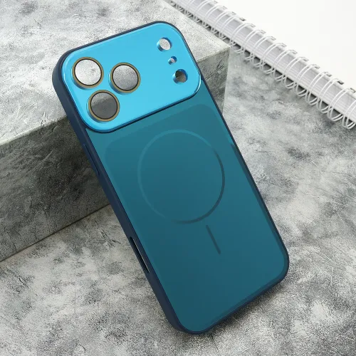 Futrola - maska COLOR METAL MagSafe II za iPhone 17 Pro Max (6.9) plava (MS).