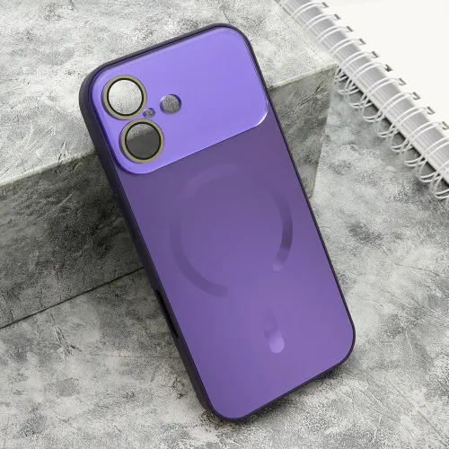 Futrola - maska COLOR METAL Magsafe za iPhone 17 (6.3) ljubicasta (MS).