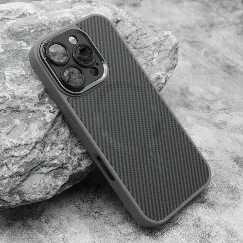 Futrola - maska CARBON MagSafe za iPhone 16 Pro (6.3) siva (small camera) (MS).
