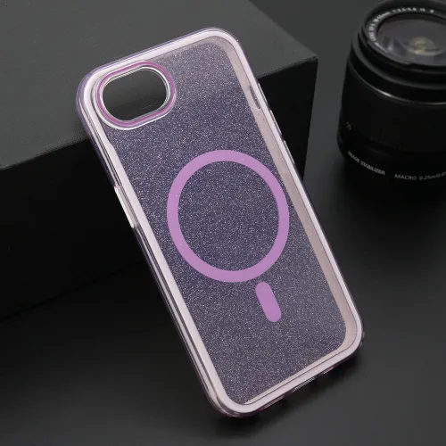 Futrola - maska CRYSTAL MagSafe za iPhone 16E (6.1) ljubicasta (MS).