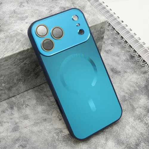 Futrola - maska COLOR METAL Magsafe za iPhone 17 Pro Max (6.9) plava (MS).