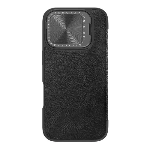 Futrola - maska NILLKIN QIN Pro za iPhone 16 Pro Max (6.9) crna (MS).