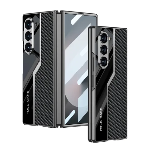 Futrola - maska LEATHER STYLE za Samsung Galaxy Z Fold 6 5G karbon crna (GKK case) (MS).