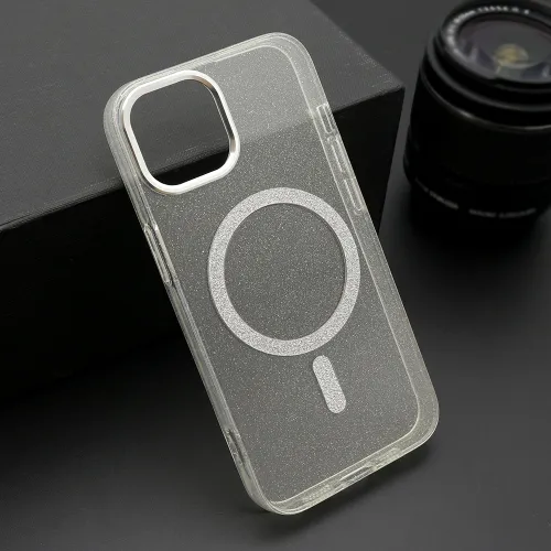 Futrola - maska SPARKLING MagSafe za iPhone 13 (6.1) providna (MS).