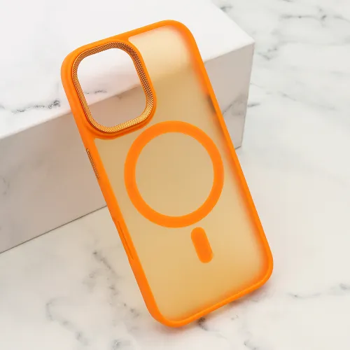 Futrola - maska SILKY MagSafe II za iPhone 17 (6.3) narandzasta (MS).
